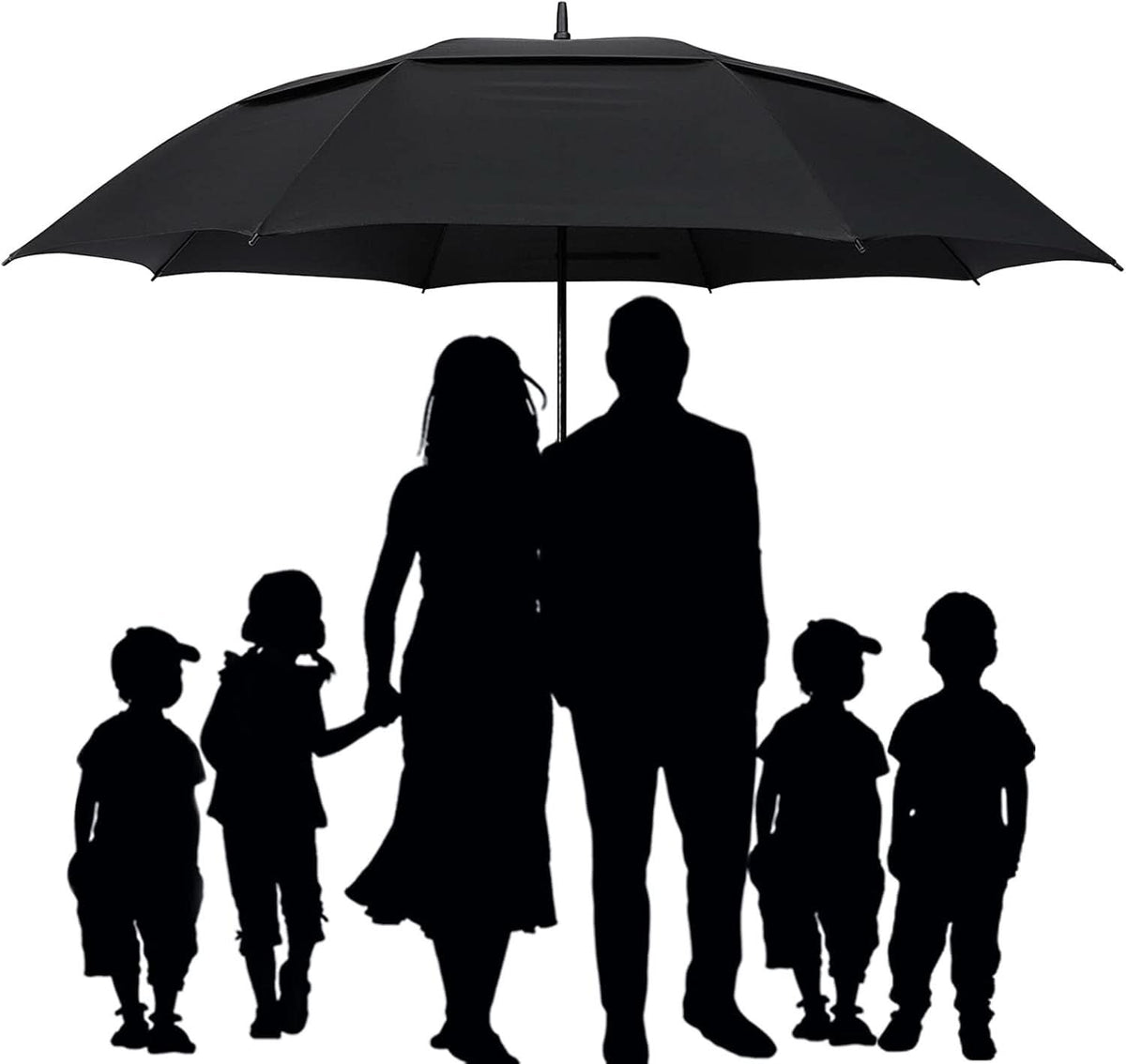 72 Inch Windproof Golf Umbrella Auto Open Double Canopy